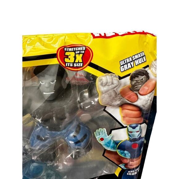 Goo Jit Zu Mega Battle Pack Rare Marvel Gray Hulk Shadow Spider Man Thanks - Picture 3 of 3